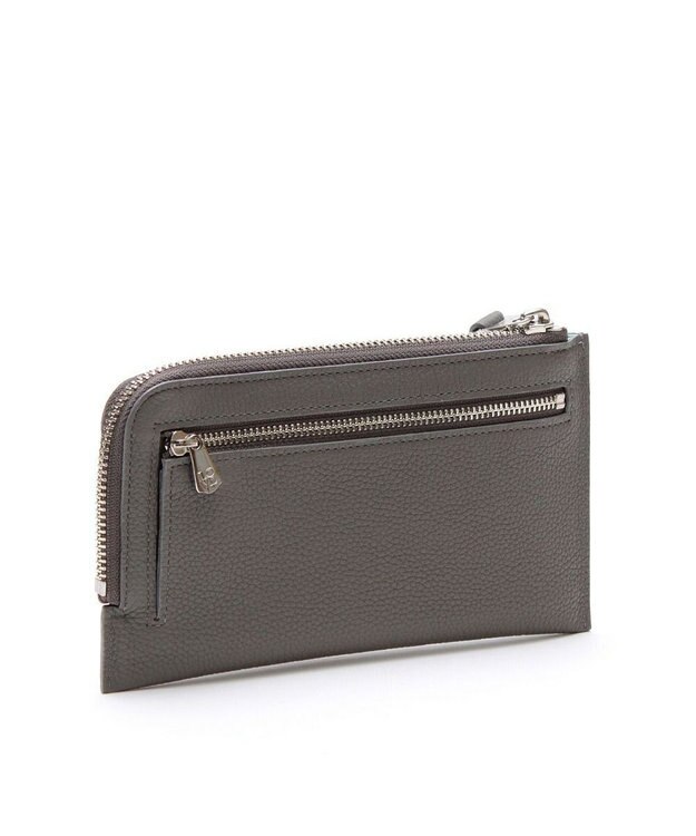 A.D.M.J. 【牛革】モーツァルト/スパニッシュレザーオーガナイザーパース（背面ファスナーポケット） ダークグレー