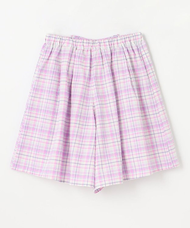 ANY KIDS チェック柄キュロット ラベンダー