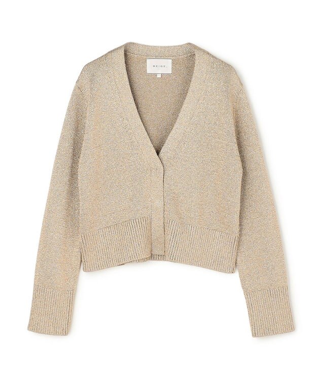 BEIGE， SPESSARTINE / Vネッククロップドカーディガン Gold