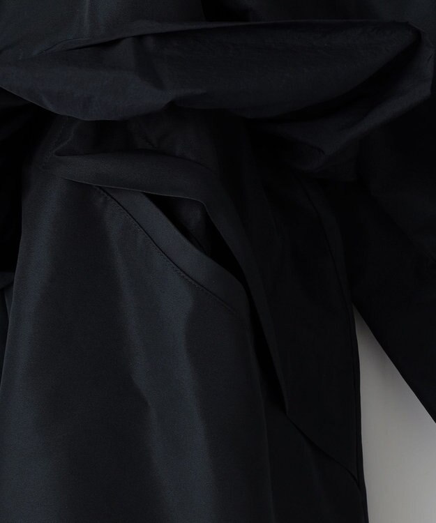 #Newans 【セレモニーにも】ラウンドフリルタフタブルゾン ネイビー