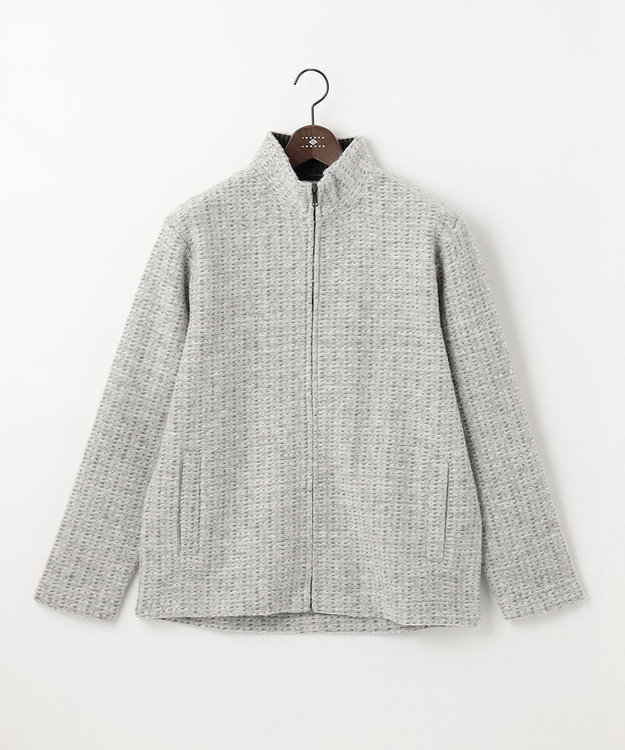 JOSEPH ABBOUD 【軽量/保温性】ウールミックスボアフリース ブルゾン ライトグレー系