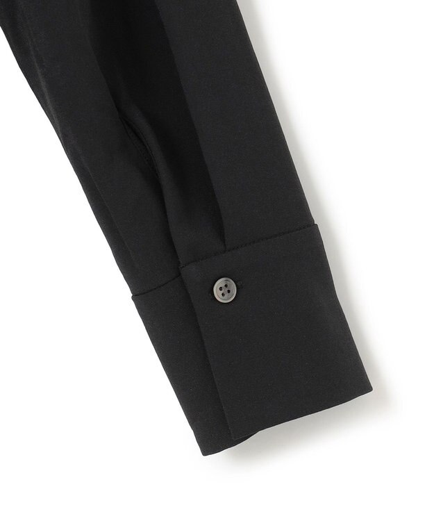 ICB 【洗える】ストレッチジョーゼット ハイネックブラウス ブラック系