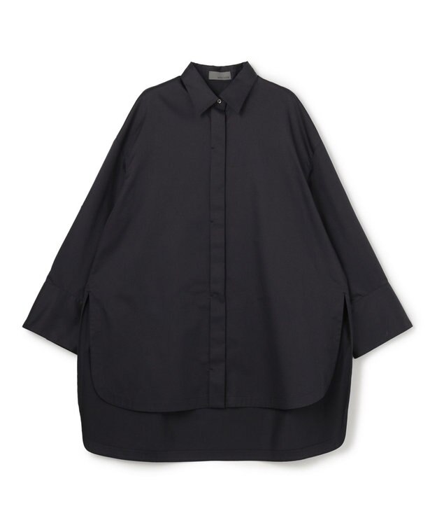 uncrave コットンクロスプレーン BIGシャツ ブラック