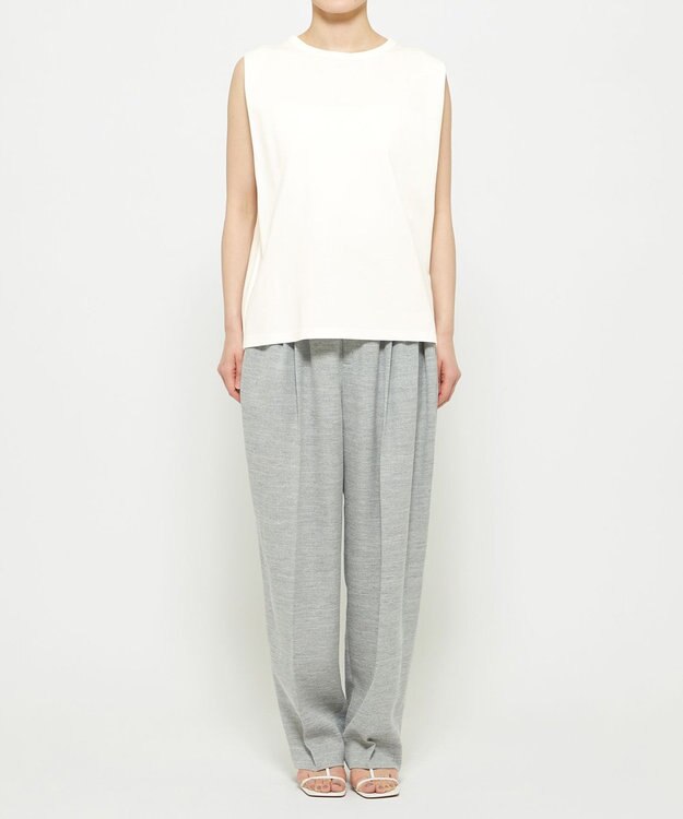 uncrave リネンライクツイル テーパードパンツ グレー