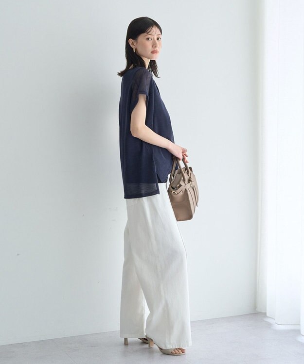 YECCA VECCA 【2点SET】ヘンリーネックスラブシアーニット Navy