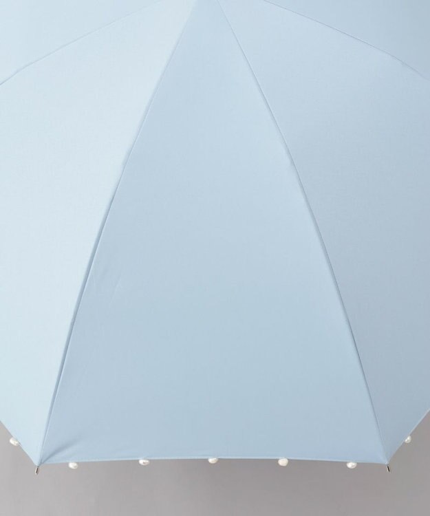 AURORA 【WEB限定】パール晴雨兼用傘（1段スライドショート） サックス