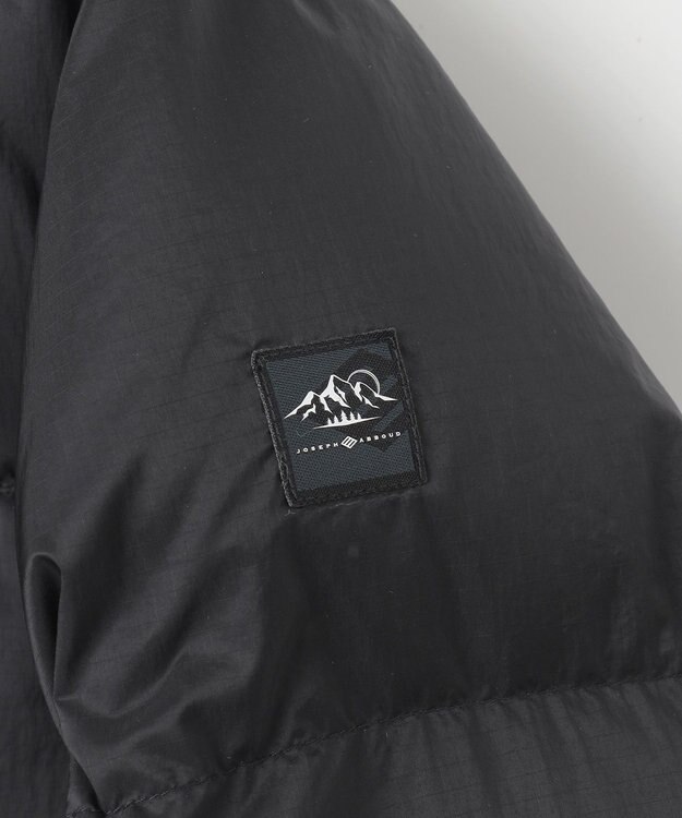 JOSEPH ABBOUD MOUNTAIN 【軽量/撥水/7ポケット/INフード】ナイロンリップ ダウン ジャケット ブラック系