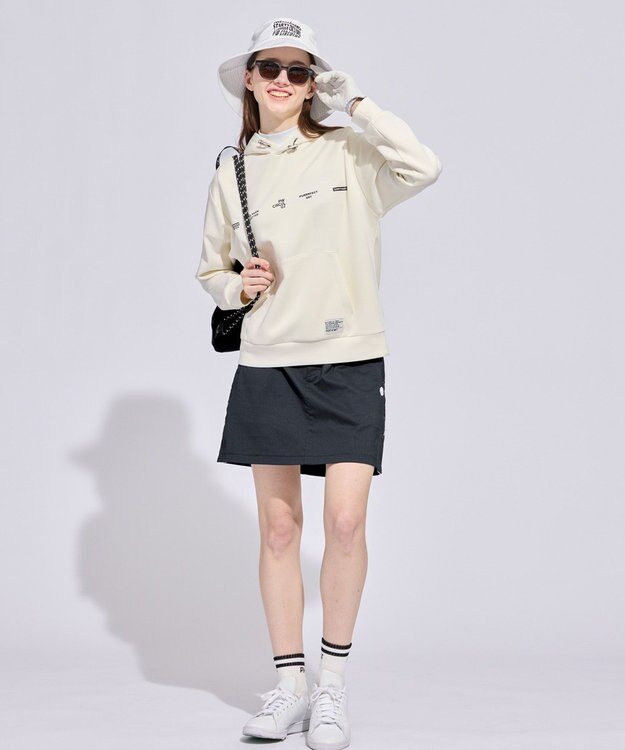 PW CIRCULUS 【WOMEN】サイドボタン デザインスカート ゴルフウェア レディース ブラック系