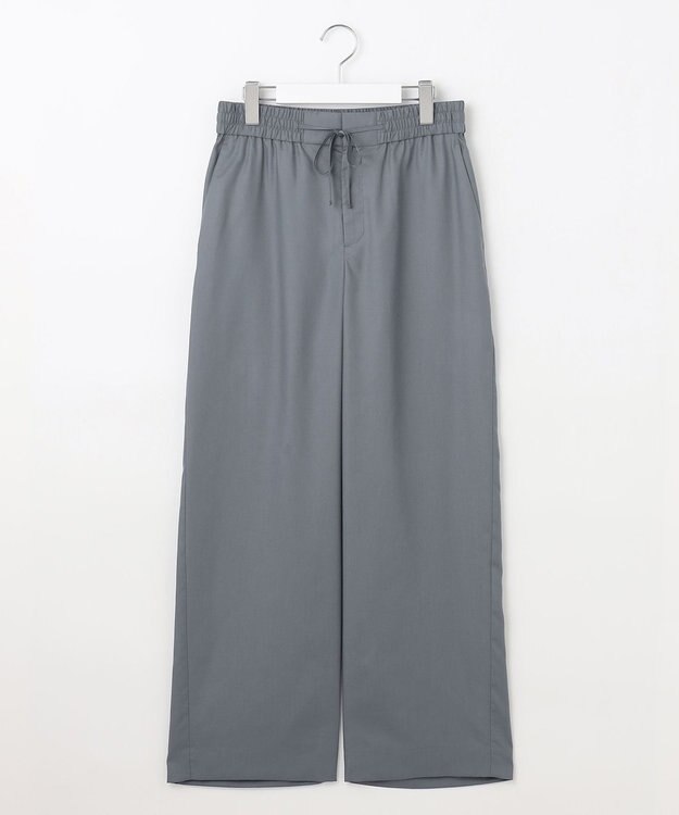 自由区 S 【カタログ掲載・洗える】フルダルスパンマイクロピーチワイドストレート パンツ インク