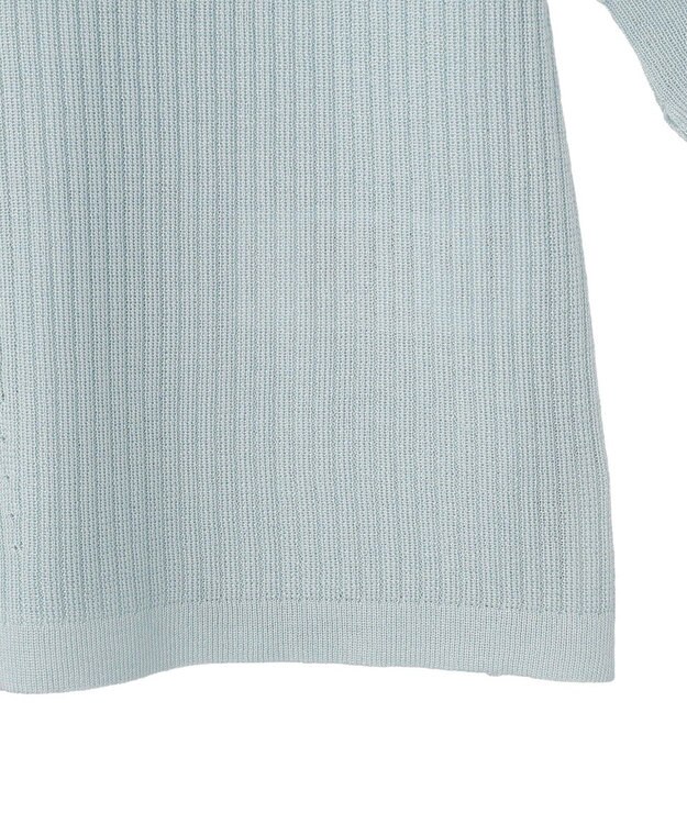 earth music&ecology テーラーカラーニットカーディガン Blue