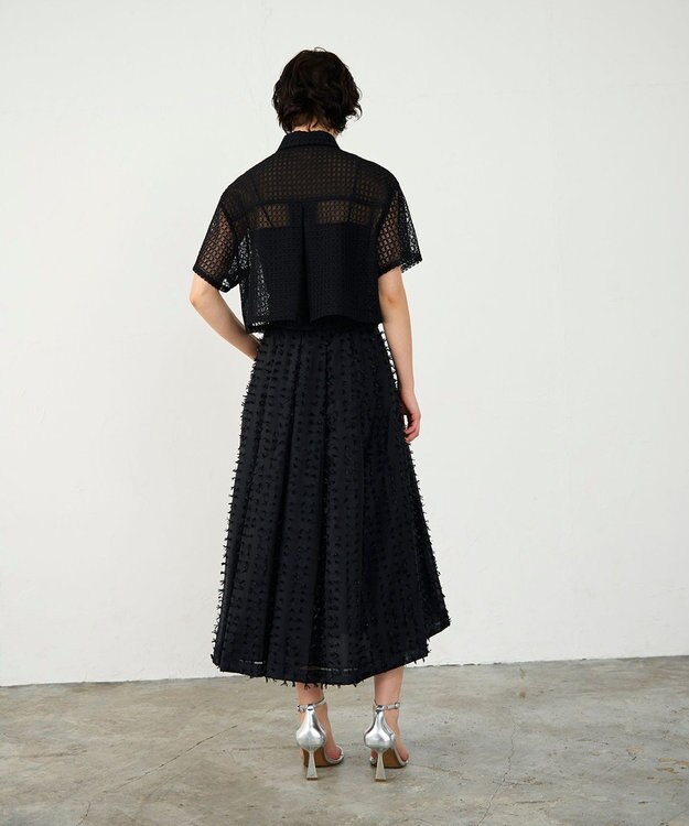 GRACE CONTINENTAL ラッセルメッシュシャツ ブラック