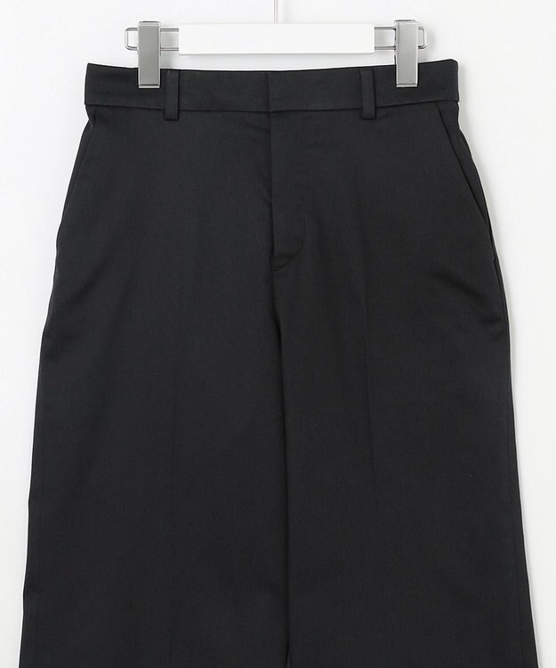 自由区 【接触冷感・吸湿・速乾・XXSサイズあり】COOL MAXクロップド丈 ワイドパンツ ブラック系