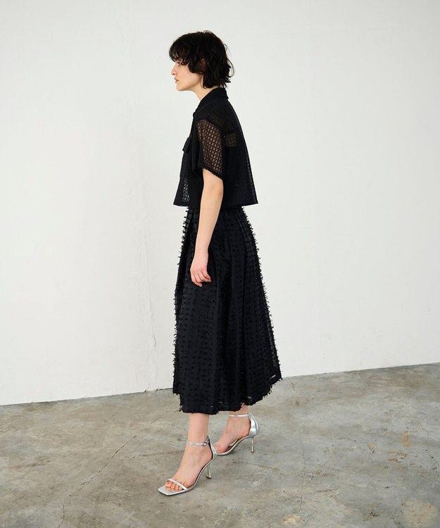 GRACE CONTINENTAL ラッセルメッシュシャツ ブラック