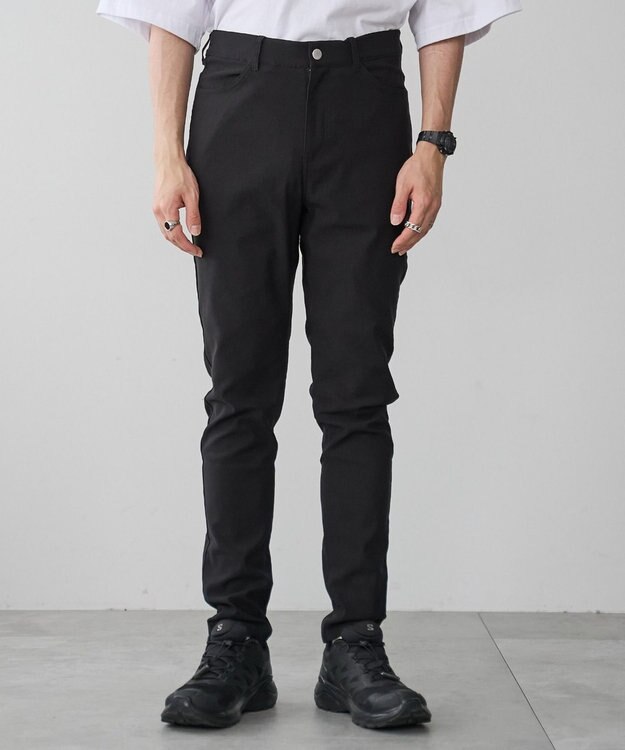 WEGO 【新色ブラックソノタは接触冷感/ユニセックス着用ITEM/ストレッチ/SMLXLサイズ展開】スキニーパンツ ブラック