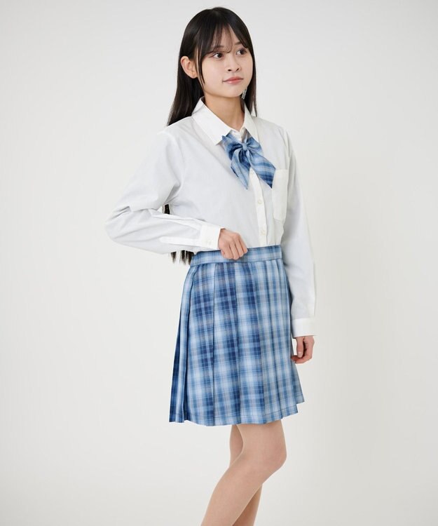 WEGO 【SCHOOLITEM】スクールプリーツスカート ブルーチェック2