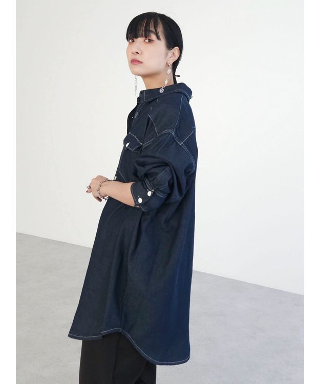 Green Parks ウエスタンＢｉｇデニムシャツ Dark Indigo