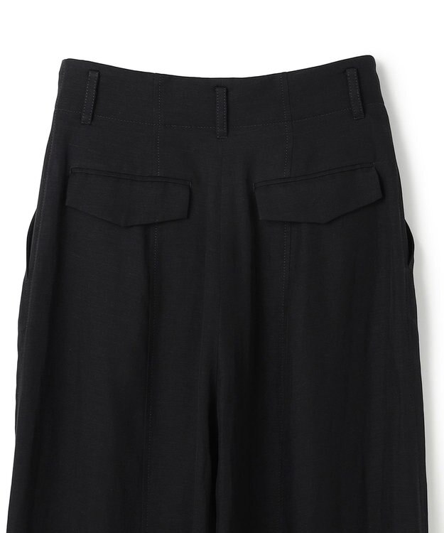 BEIGE， BERNARD / リネン混 ヘムタグ 2WAYパンツ Black