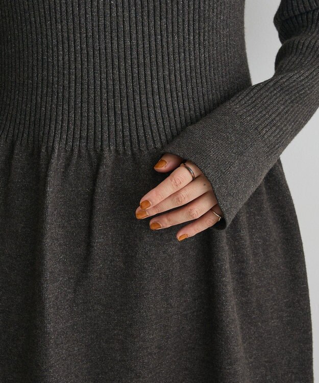 CRAFT STANDARD BOUTIQUE カットアウトニットワンピース Charcoal Gray