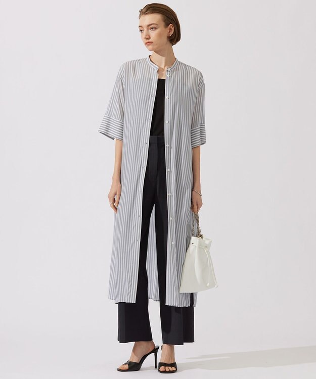 ICB L 【UVカット・吸水速乾・接触冷感・洗える】シェルタリングドライオックス ワイドパンツ ブラック系