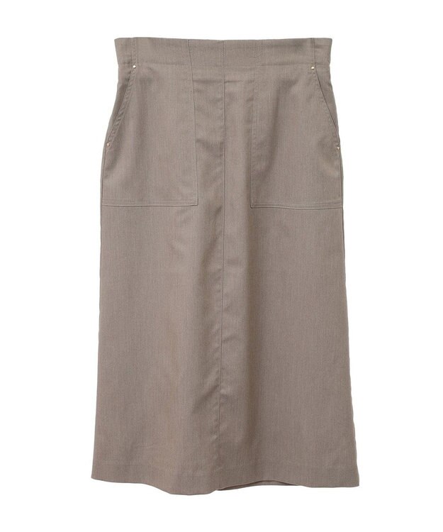 Green Parks きれいシルエットＡラインスカート Gray Beige