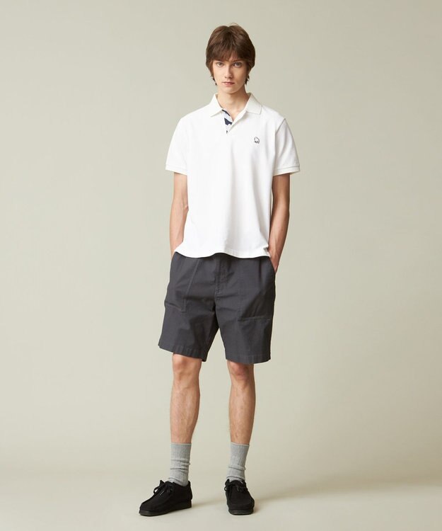 J.PRESS MEN 【大人気 / 10色展開】バックブル カノコレジメン ポロシャツ ホワイト系