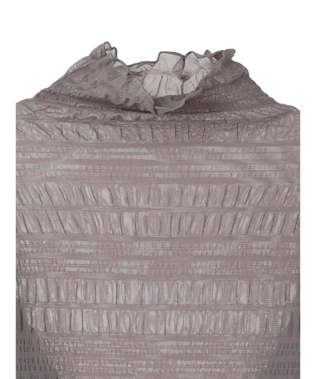 earth music&ecology ジャガードシャーリングシアートップス Gray