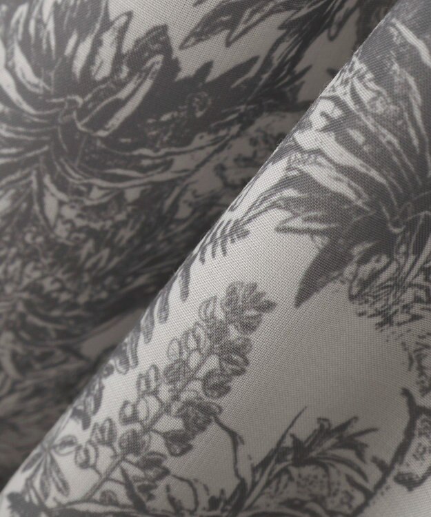 YECCA VECCA サファリ柄フレアシャツワンピース Off White