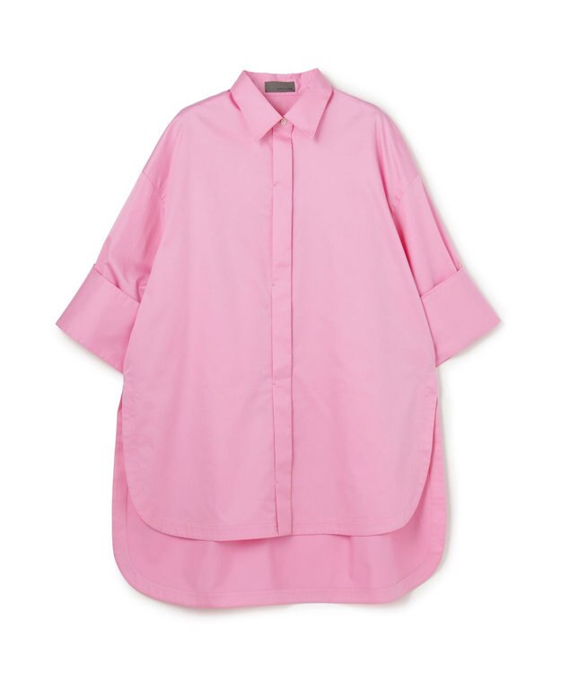 uncrave コットンクロスプレーン BIGシャツ ピンク