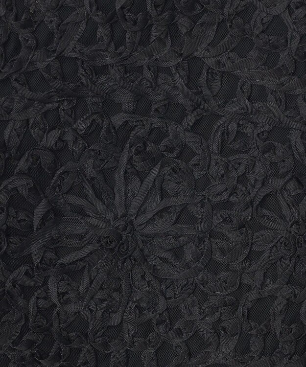 23区 【GOLD LABEL】オーガンジーテープエンブロイダリー ブラウス ブラック系