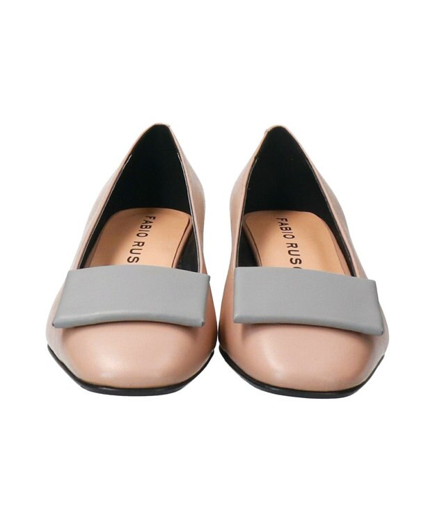 INTER-CHAUSSURES 【FABIO RUSCONI】オーナメントパンプス ライトベージュコンビ