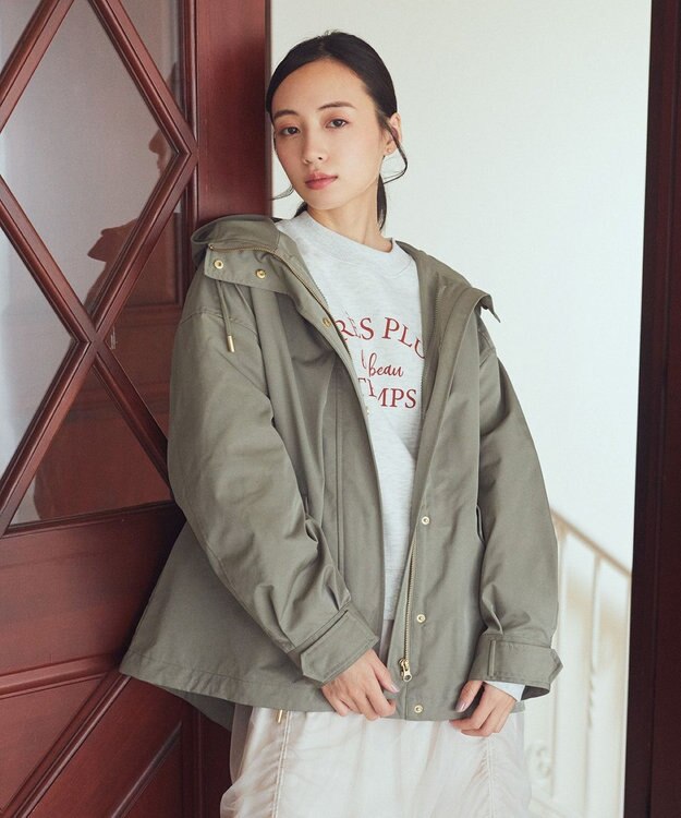 earth music&ecology マルチウェイマウンテンパーカー カーキ