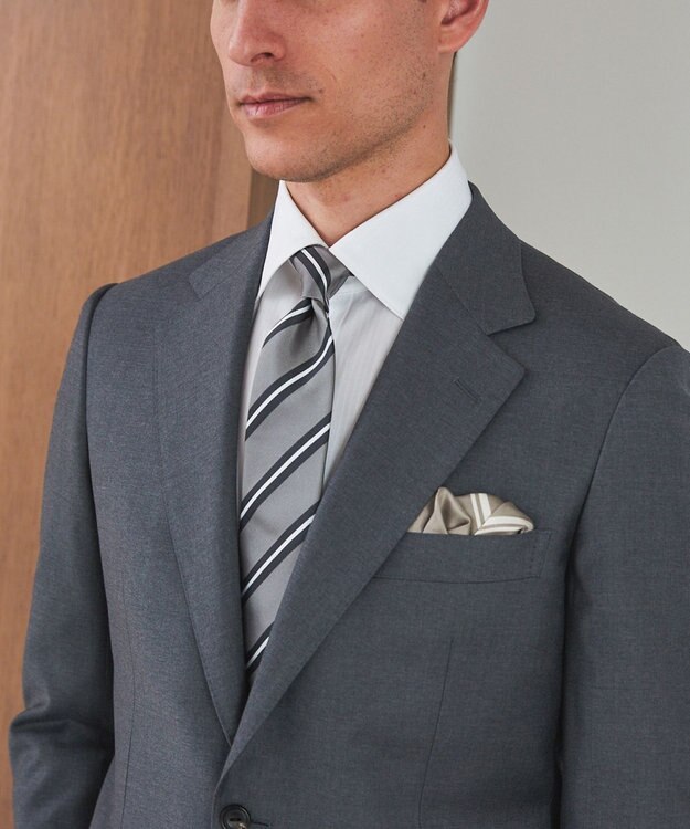 GOTAIRIKU 【日本製】シルク100% ポケットチーフ_25年春夏限定色 グレー系8