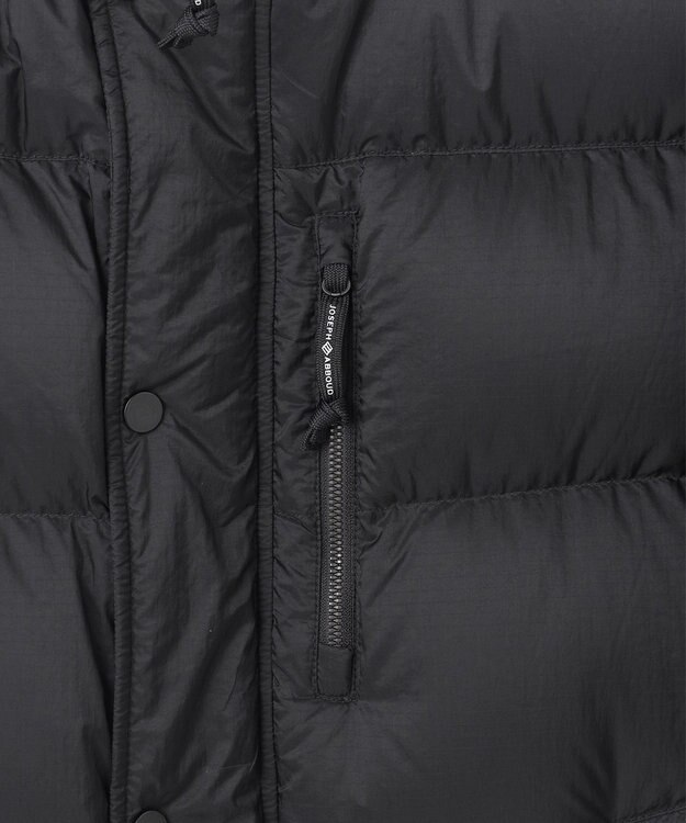 JOSEPH ABBOUD MOUNTAIN 【軽量/撥水/7ポケット/INフード】ナイロンリップ ダウン ジャケット ブラック系