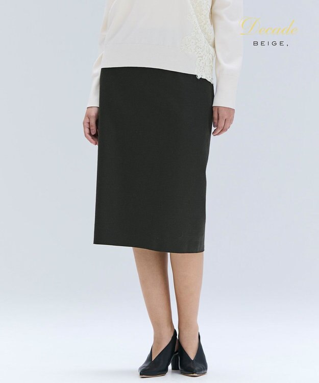 BEIGE， 【セットアップ対応】CORBY / ウールタイトスカート Khaki