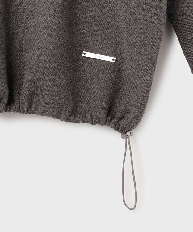 GRACE CONTINENTAL スウェットライクニットトップ グレー