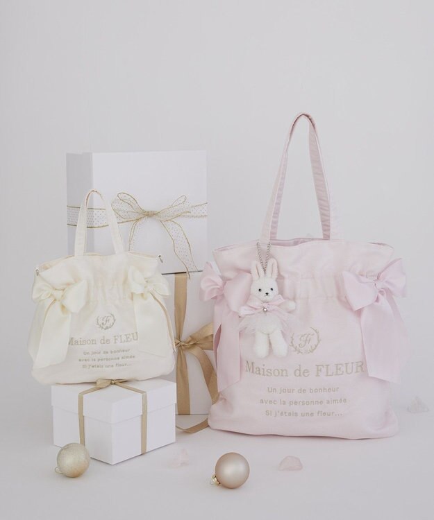 Maison de FLEUR ラメチュールラビットチャーム White