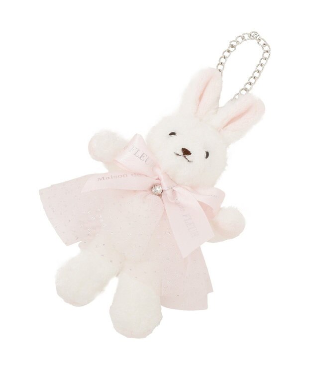 Maison de FLEUR ラメチュールラビットチャーム White