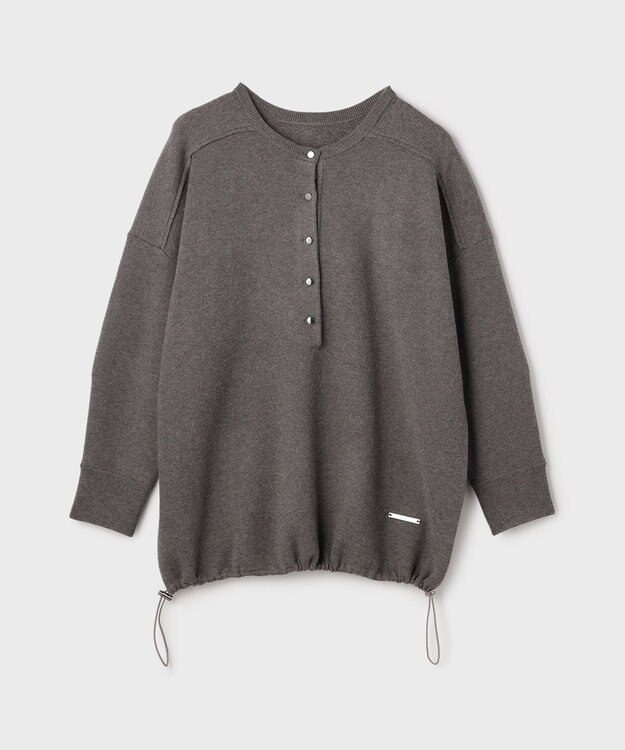 GRACE CONTINENTAL スウェットライクニットトップ グレー