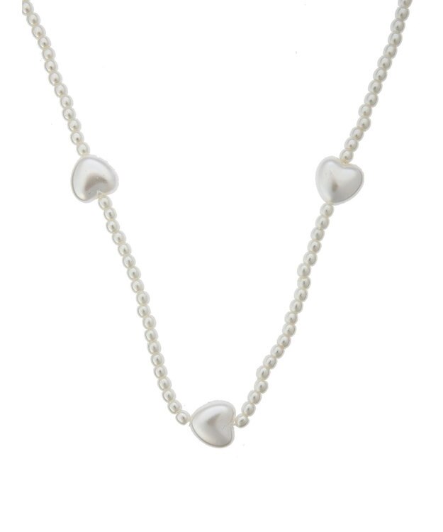 Green Parks ・ＨＡＬＦ　ＴＩＭＥ　ベビーパールハートネックレス White