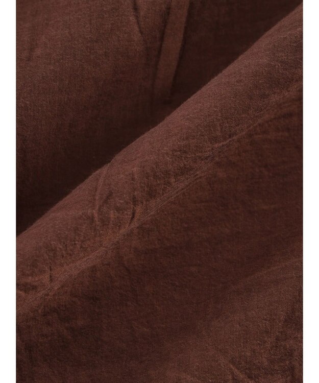 CRAFT STANDARD BOUTIQUE シアーボイルピグメント染めバンドカラーシャツ Brown