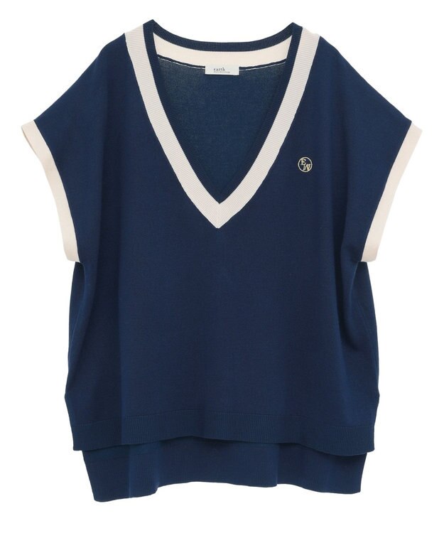 earth music&ecology チルデンライクベスト Navy