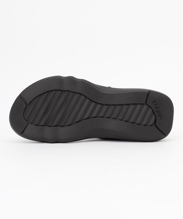 steppi 【洗える】ビジュー付 スポーツサンダル ブラック