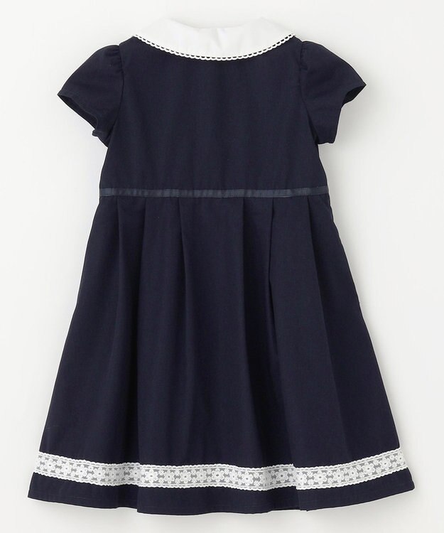 ANY KIDS 襟付き 半袖 ワンピース ネイビー