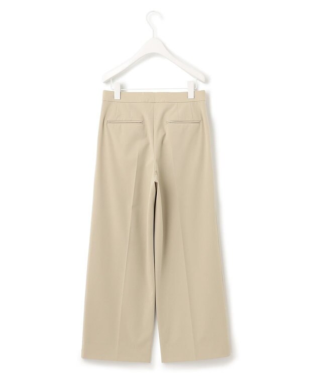 ICB 【洗える】T/Rドライギャバ  ワイドストレートパンツ ベージュ系