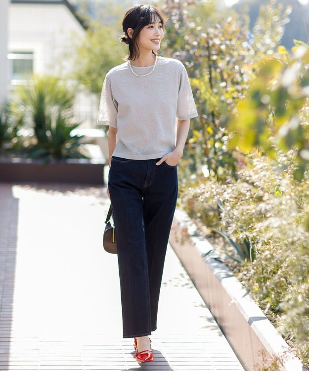 ANY SIS レースクロップド プルオーバー アイスグレー