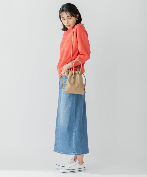 23区 【CLASSY.6月号掲載】ADDCULUMN フェイクレザー ショルダーバッグ ベージュ系