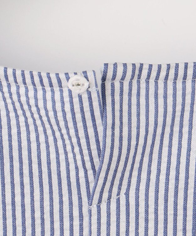 J.PRESS LADIES 【WEB限定カラーあり・抗菌消臭・吸水速乾】サッカージャージー 5分袖 ペプラム カットソー ブルー系1