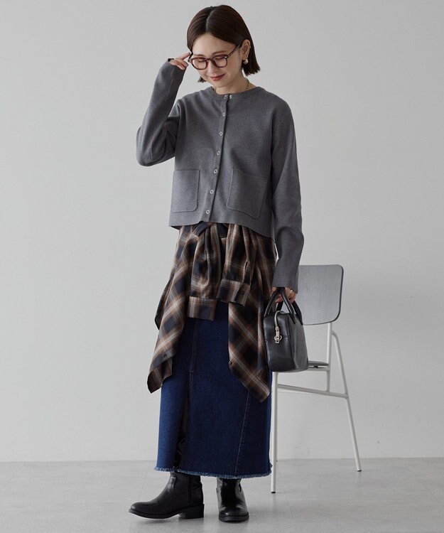 AMERICAN HOLIC バイパチリングドットニットカーディガン Purple