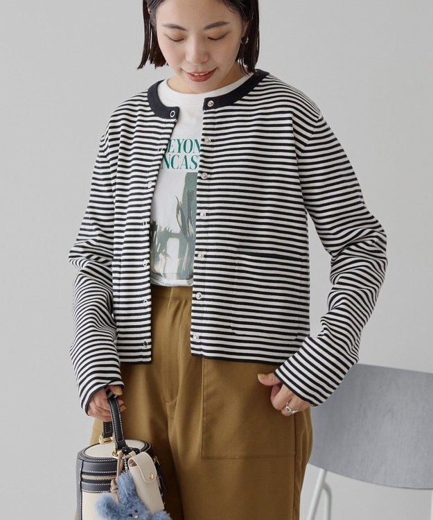 AMERICAN HOLIC バイパチリングドットニットカーディガン Purple