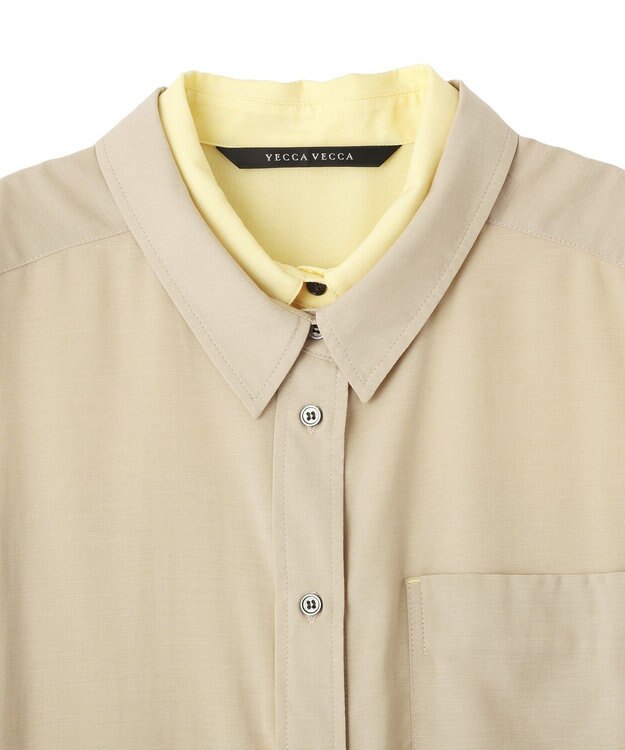 YECCA VECCA シアーレイヤードシャツ Beige